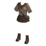 Kawaii Emo Neko Brown & beige Outfit 🖤🐾