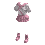 Kawaii Emo Neko Pink & White Outfit 🖤🐾