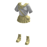 Kawaii Emo Neko Yellow & White Outfit 🖤🐾