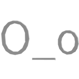 kawaii emoticon kaomoji hairclip in white O_o