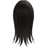 kawaii flowy wispy anime hair in brown