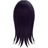 kawaii flowy wispy anime hair in purple