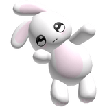 ♡ : kawaii giant white bunny plushie on ur back :3