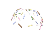 Kawaii head sprinkles cupcake pastel