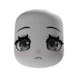 kawaii heart eyed shy anime face mask