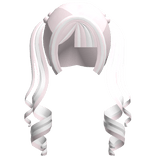 ꒰♡꒱ kawaii hime white pink curly pigtails