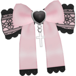 kawaii jirai kei lace pink bow hairclip