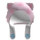 ୨୧ kawaii kitty fur hat (pink)