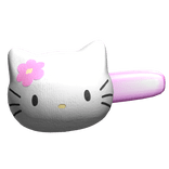 Kawaii Kitty Hair Clip Soft Plush Tropical Pink