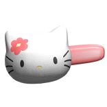 Kawaii Kitty Hair Clip Soft Plush Tropical Red