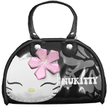 Kawaii Kitty Igari Mori Kei Summer Purse Black