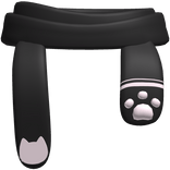 kawaii kitty paw scarf in black and pink 3.0