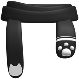 kawaii kitty paw scarf in black and white 3.0