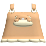 kawaii kuma bear brown overalls