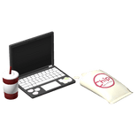 ୨୧: kawaii  laptop & snacks in black