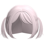 kawaii little baby pigtails with bangs in pink