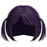 kawaii little baby pigtails with bangs in purple