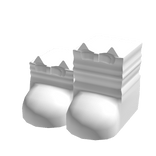 kawaii little cat ear socks with bow in white