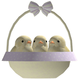 kawaii little chick easter basket in pink