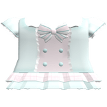 kawaii little easter shirt with bow in blue