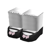 kawaii little mary jane shoes in black pink 