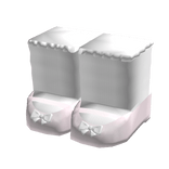 kawaii little mary jane shoes in pink white