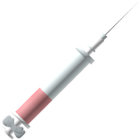 kawaii little nurses syringe in blue and red