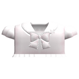 kawaii little school top in white and pink