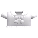 kawaii little school top in white and purple
