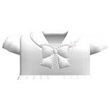 kawaii little school top in white