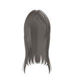 ꒰kawaii long straight hair in ash꒱