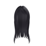 ꒰kawaii long straight hair in navy blue꒱