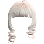 Kawaii Loose Swirly Curly Bangs (Beige)