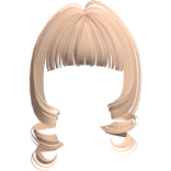Kawaii Loose Swirly Curly Bangs (Blonde)