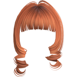 Kawaii Loose Swirly Curly Bangs (Ginger)