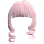 Kawaii Loose Swirly Curly Bangs (Light Pink)