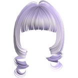 Kawaii Loose Swirly Curly Bangs (Light Purple)