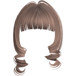 Kawaii Loose Swirly Curly Bangs (Milktea)