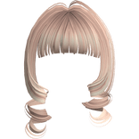 Kawaii Loose Swirly Curly Bangs (Platinium Blonde)