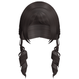 ꒰ ♡ ꒱ kawaii low curly pigtails in brown