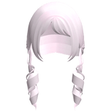 ꒰ ♡ ꒱ kawaii low curly pigtails in light pink