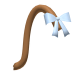 Kawaii Monkey Tail With Blue Bow Christmas