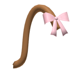 Kawaii Monkey Tail With pink Bow Christmas