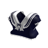 𐔌. kawaii navy kitty ruffle school uniform top