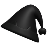 kawaii neko christmas santa hat in black 