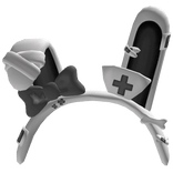 Kawaii nurse bunny grey emo easter headband goth