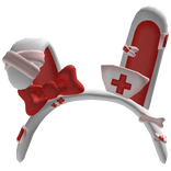Kawaii nurse bunny red headband easter 🎀