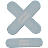 kawaii ouch bandage hair clip in blue and white