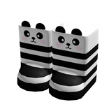 ꒰♡꒱ kawaii panda bear socks with paws