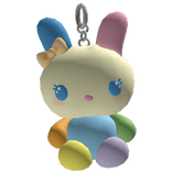 Kawaii Pastel Flower Bunny Plushie Keychain